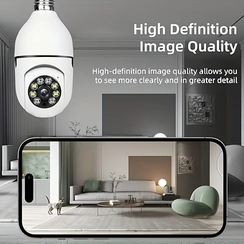 4pcs 4MP Wireless Bulb Security Camera with Two-Way Audio Night Vision