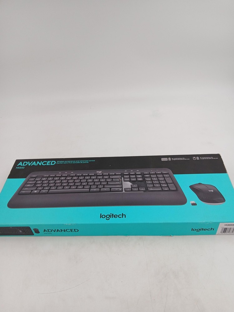 Logitech MK540 Advanced Wireless Keyboard Mouse Combo Black USB New Open Box