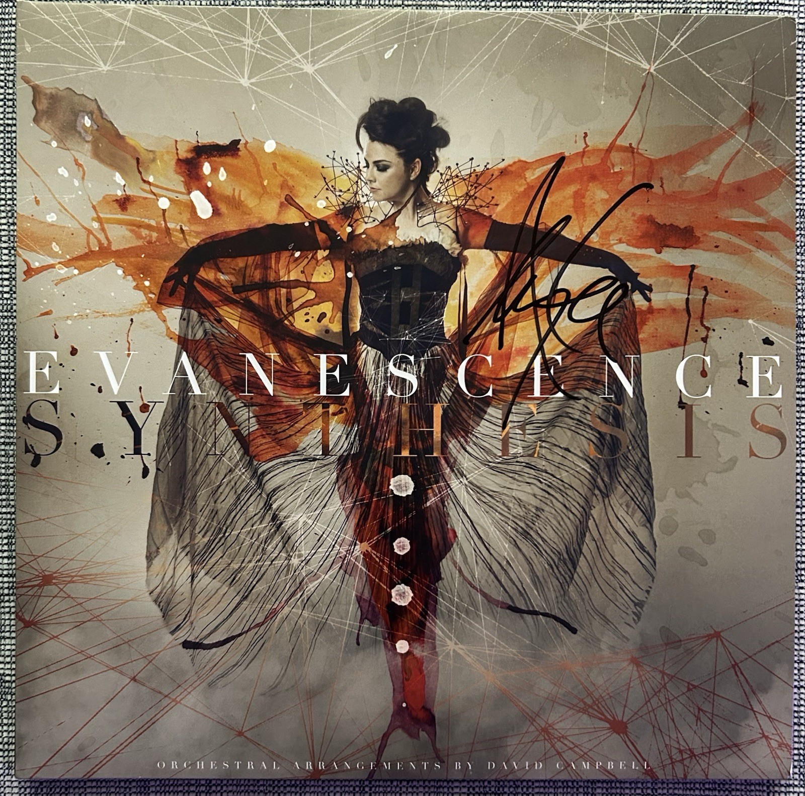 AMY LEE SIGNED EVANESCENCE SYNTHESIS VINYL LP RARE - BECKETT COA