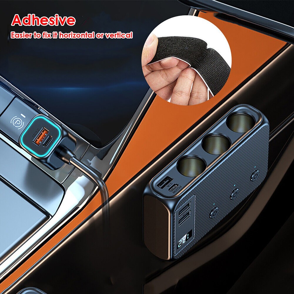 Car Cigarette Lighter Socket Splitter USB-C Fast Charger Power Adapter Outlet