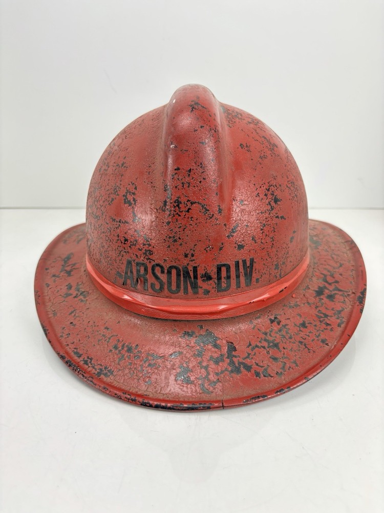 Vintage Firefighter Helmet – ARSON DIVISION – Composite Shell – Mid-Century
