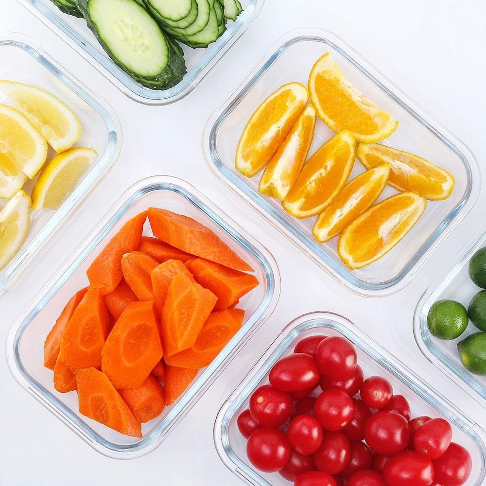 Glass Food Storage Containers - 10-Pack