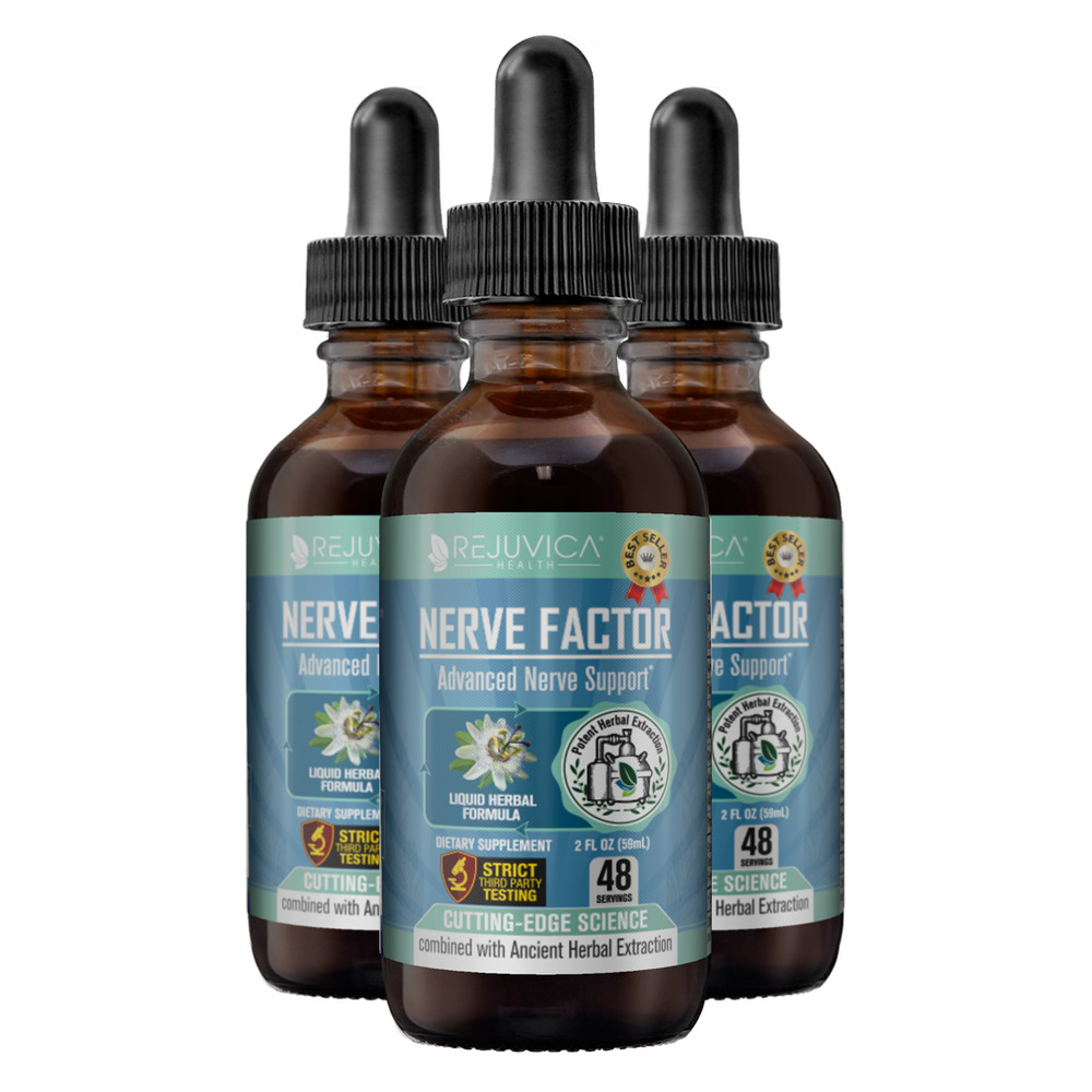 Nerve Factor - Liquid Nerve Support Supplement | Boost Blood Flow & More! 3Pack