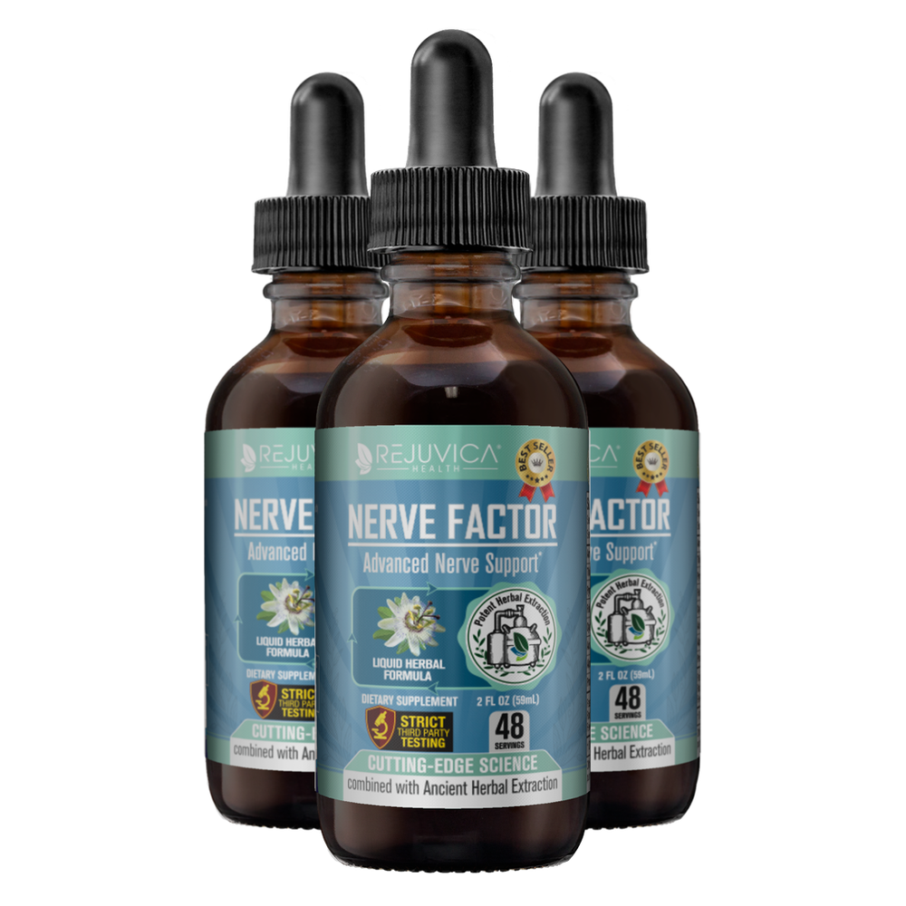 Nerve Factor - Liquid Nerve Support Supplement | Boost Blood Flow & More! 3Pack