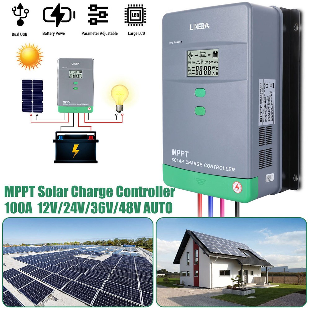 100A 60A 40A 30A MPPT Solar Panel Regulator Charge Controller 12/24/48V PV 150V