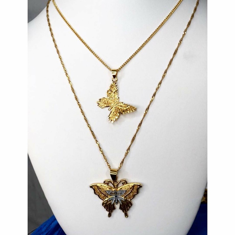 2 piece Butterfly necklace set