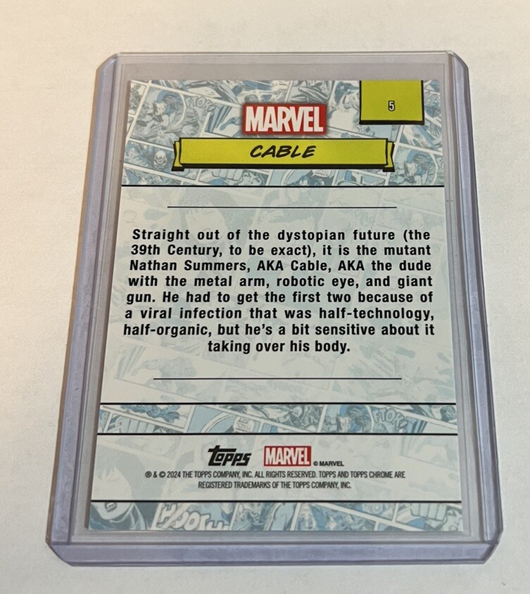 2024 Topps Chrome Marvel Cable #5 Base