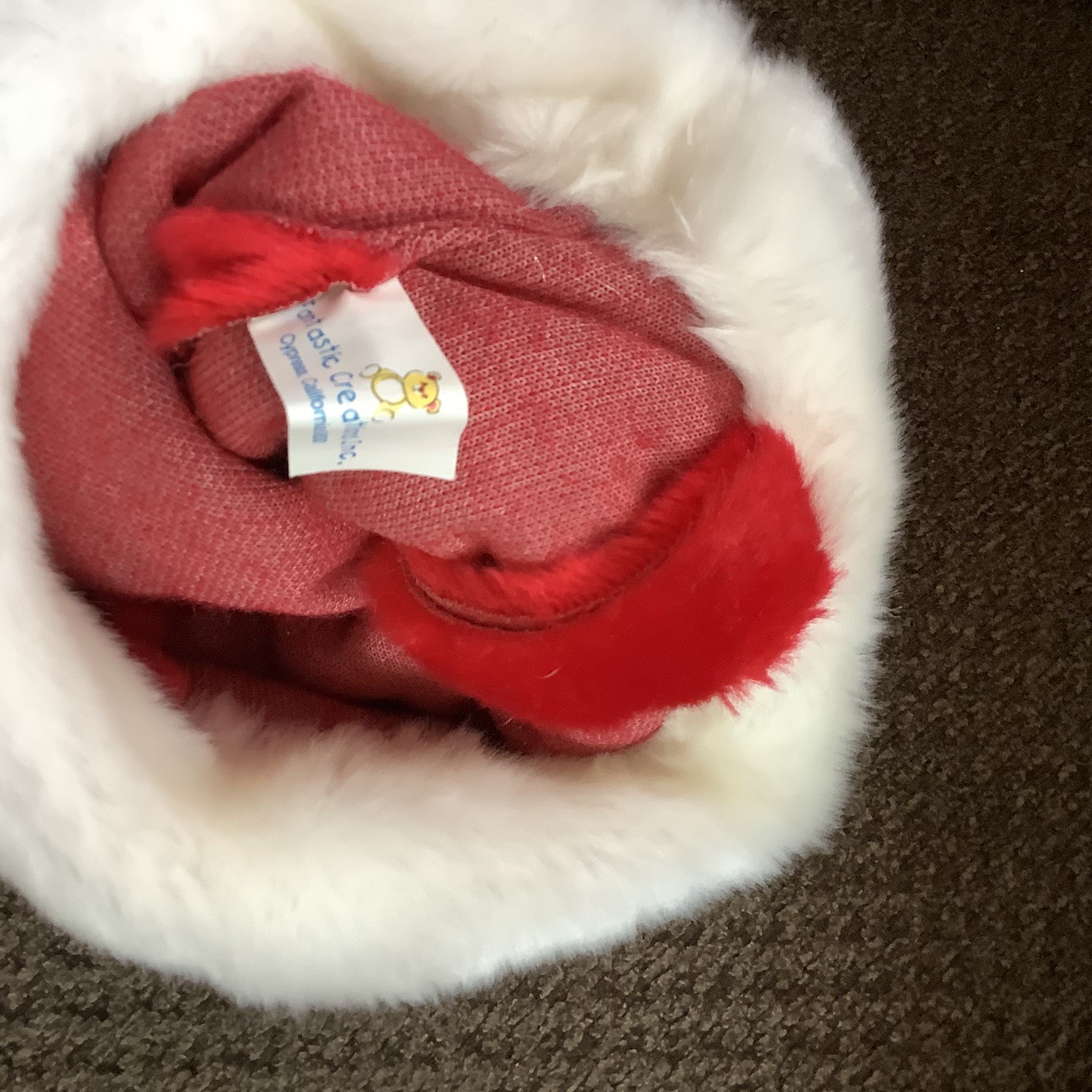 1 Fantastic Creations Smaller 20” Santa Hat Christmas Stocking Red White Fur