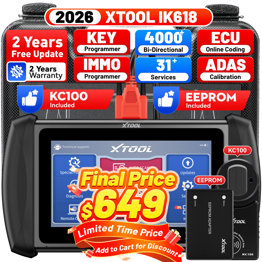XTOOL IK618 Key Programmer Bidirectional Diagnostic Tool OBD Code Reader Scanner