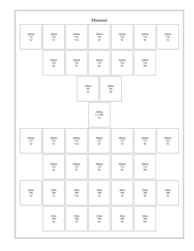 Missouri Precancel Washington Bicentennial 77 Pages in Sheet Protectors