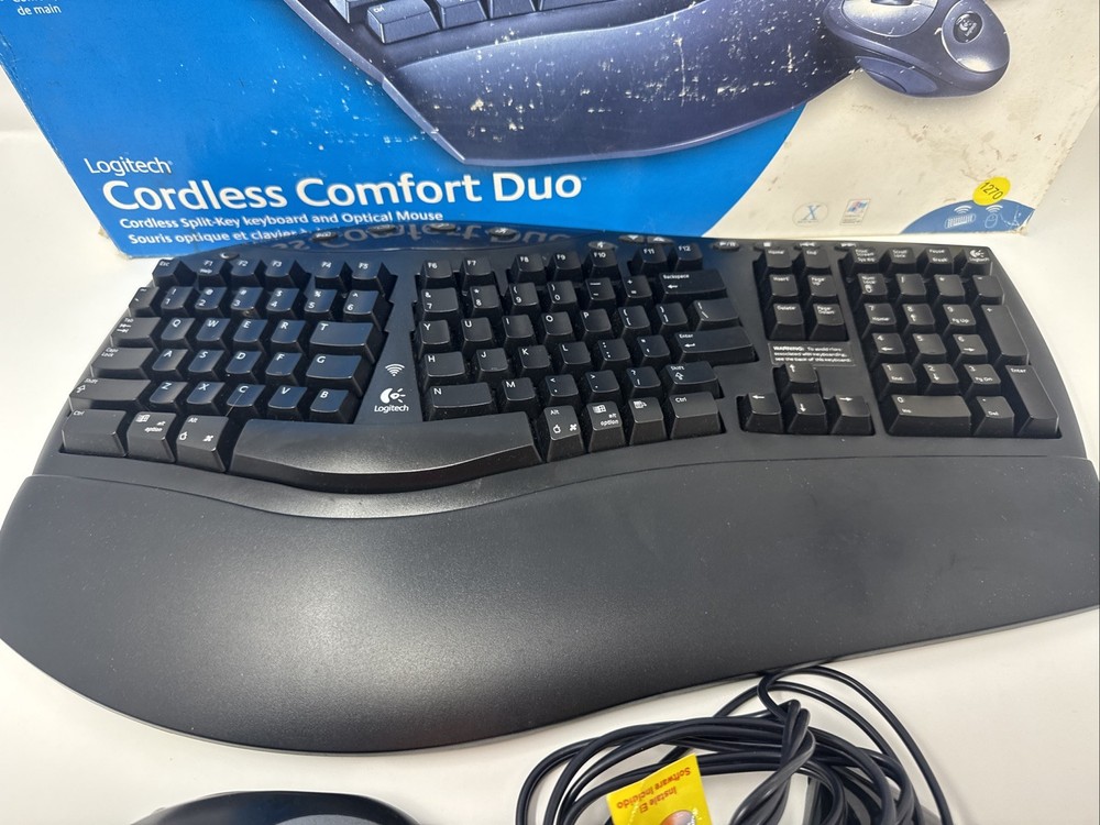 Logitech Cordless Comfort Duo Split Key Keyboard And Mouse