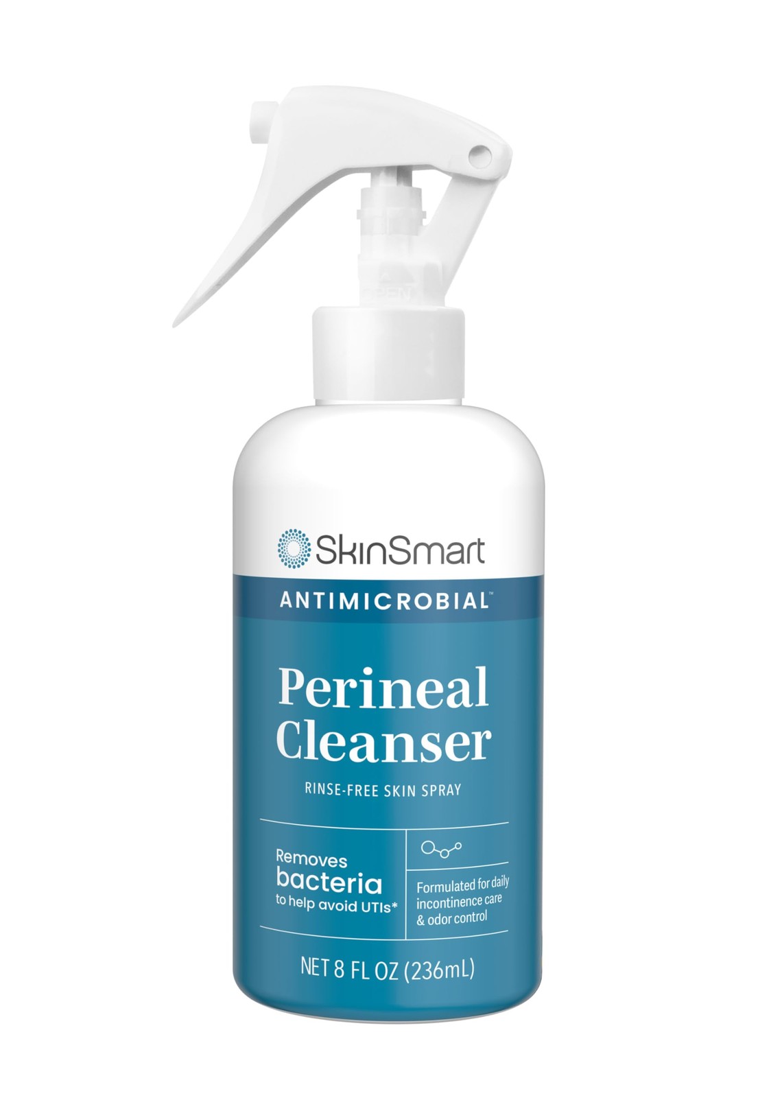 SkinSmart Antimicrobial Perineal Cleanser, Incontinence & Postpartum, 8 oz Spray