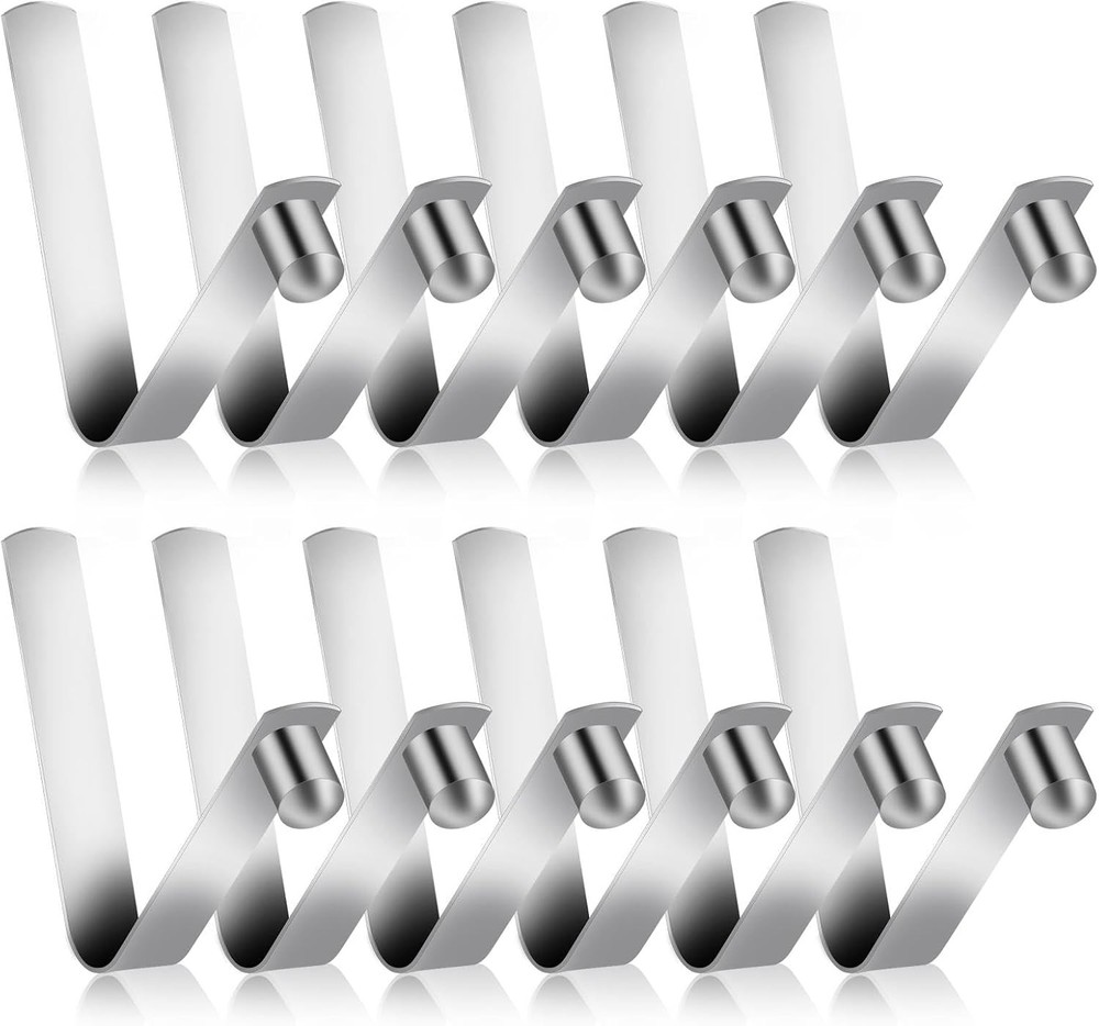 Sliverdew 12 Pieces Tent Pole Clips Push Button Spring Clip 8mm