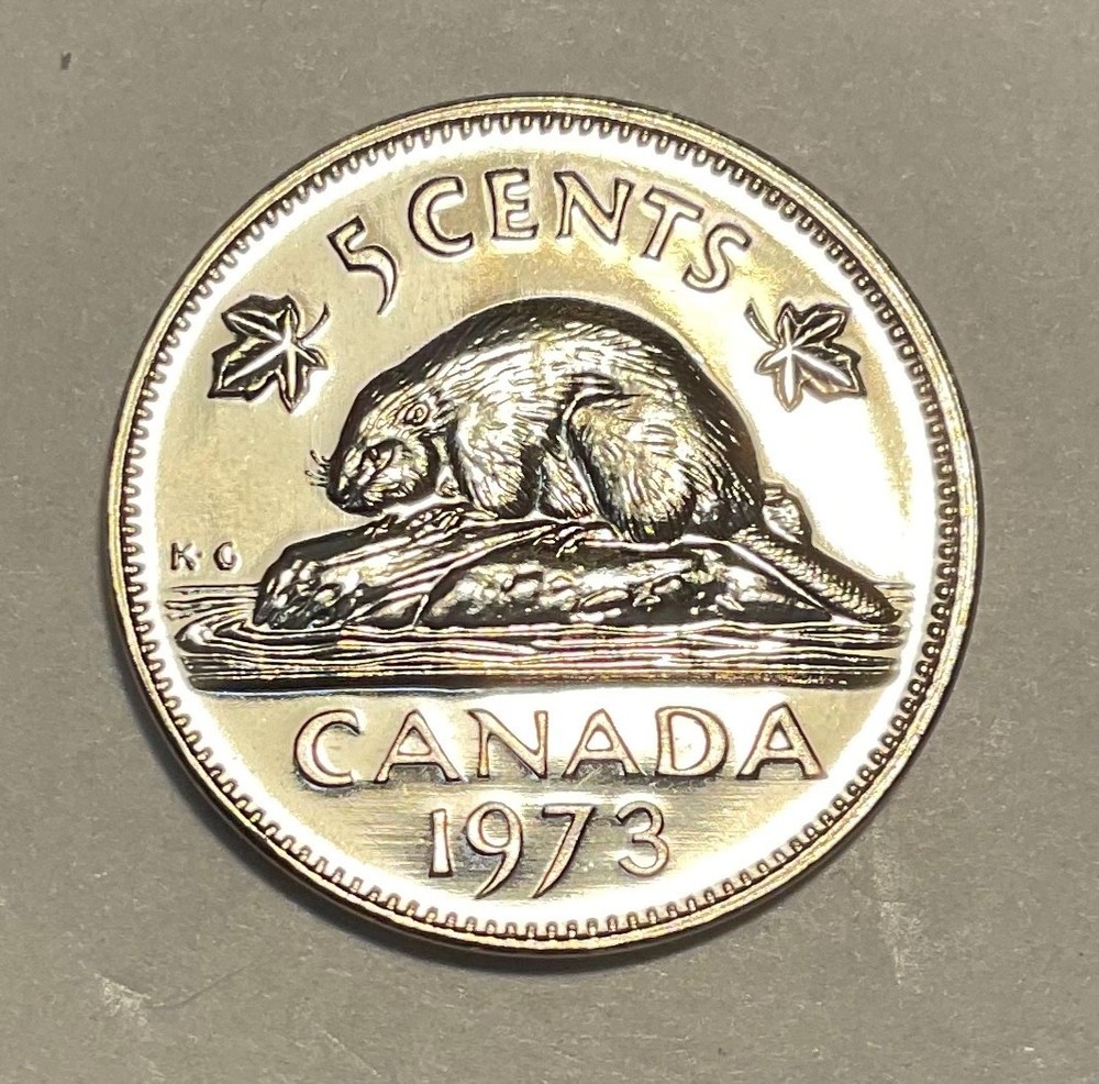 1973. CANADA  - 5. cent - nickel PL65?