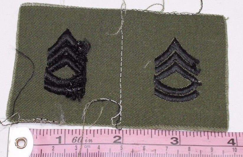 US Army Sergeant First Class cloth Collar Insignia Pair P5007