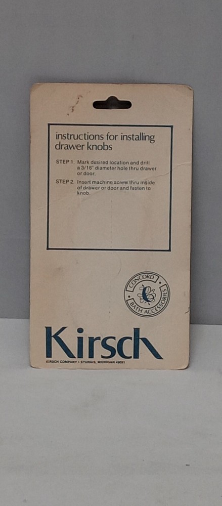 Vintage Kirsch Concord Round Drawer Knobs
