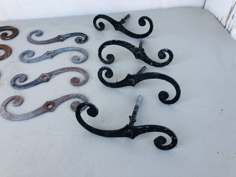 Architectural Scroll Plate Anchor Salvage Primitive Building Tie Lot