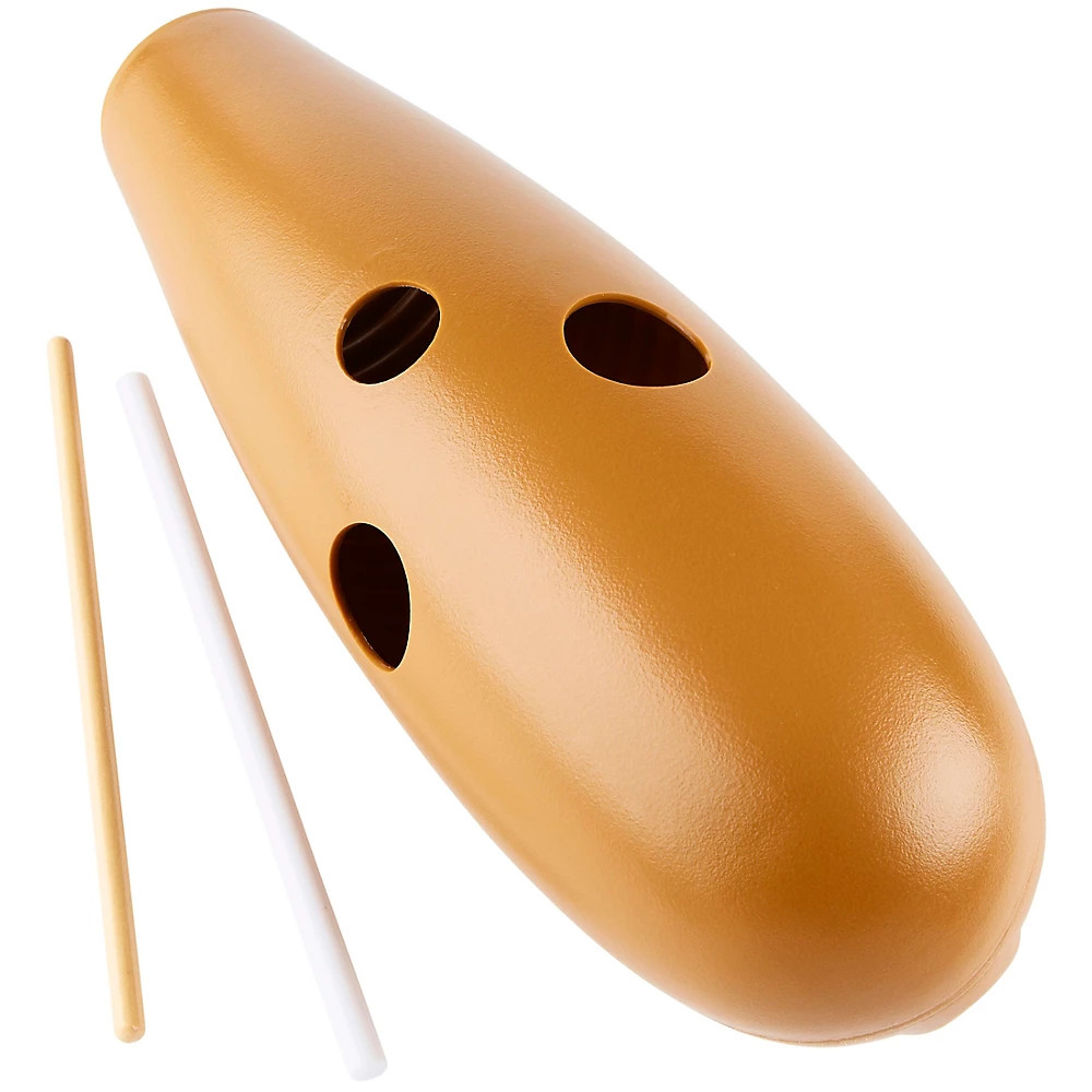 LP LP243 Super Guiro Hand Percussion Brown Plastic includes scraper