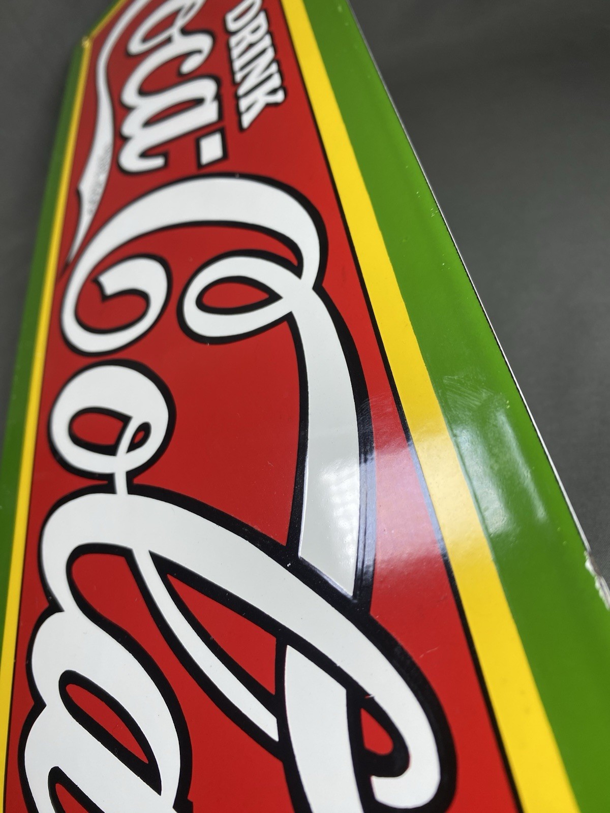 Drink Coca Cola Trade Mark Porcelain Sign 18x6”