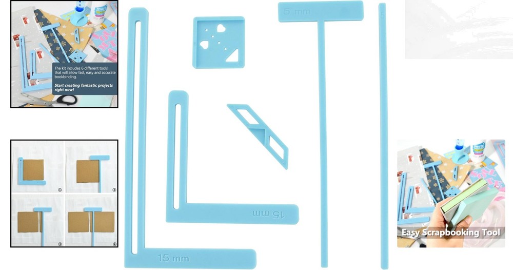 Versatile 6Pcs Scrapbooking Tool Set - Ideal for Creative Journal Projects