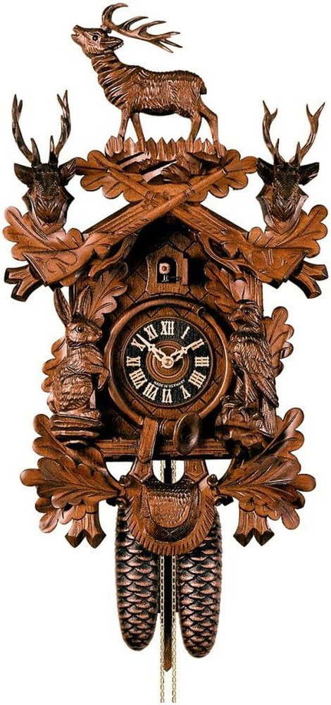 Cuckoo Clock Hunting Clock, Standing Deer