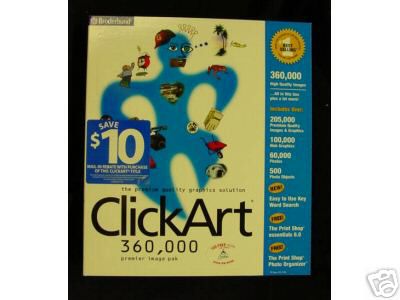 BRODERBUND CLICKART SOFTWARE PREMIER IMAGE PAK NEW