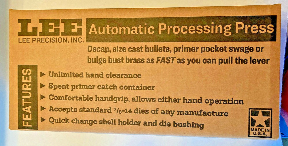 Lee 90933 Automatic Processing Press (APP) Single Stage Press Kit