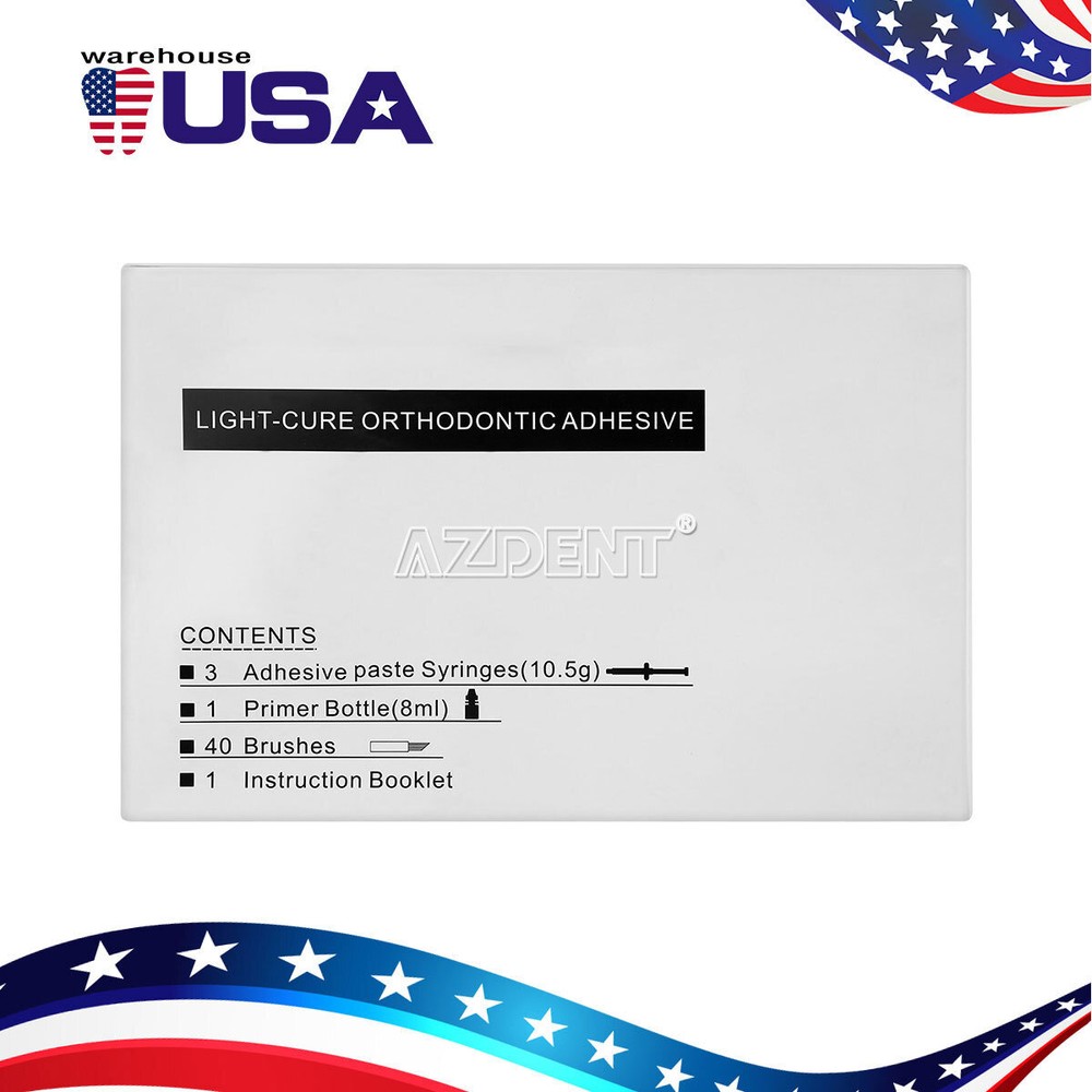 Dental Ortho Bracket Cure Light Composite Etching Adhesive Etching Gel Kit