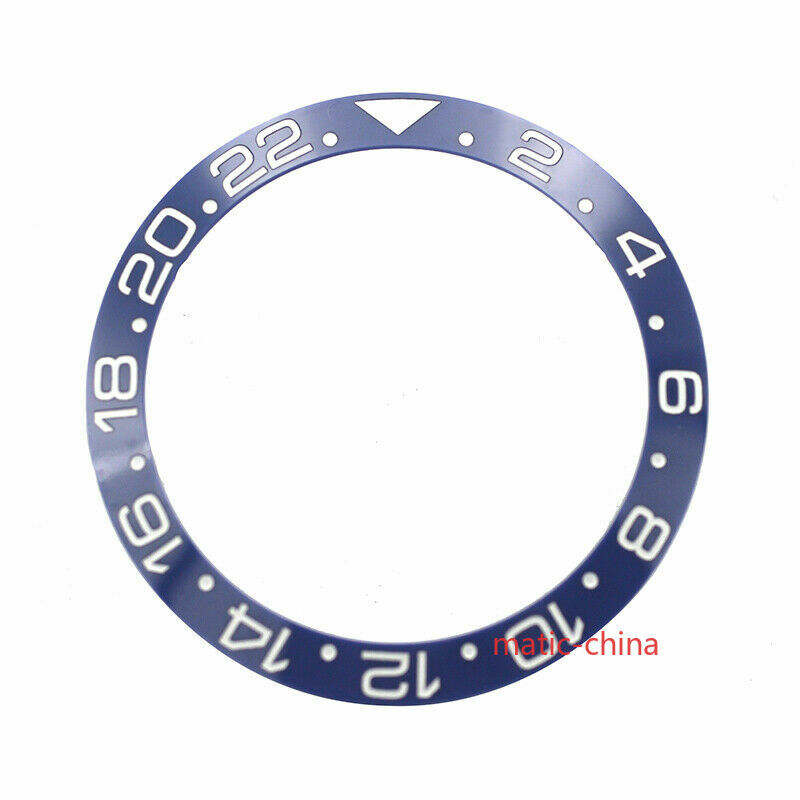 NEW Arrival 38mm Blue Ceramic Bezel Insert Slope Design Set For GMT MASTER Watch
