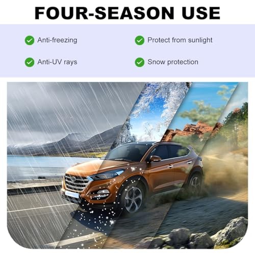 Car Windshield Snow Cover, Front Windshield Ice and Snow Shield Rear Windshield