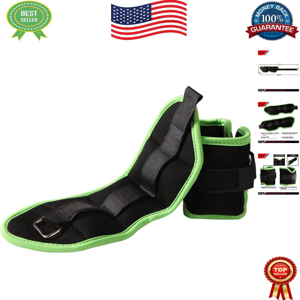 Comfortable Neoprene Ankle Weights (2-Pair Set) – Ideal for Strength Training