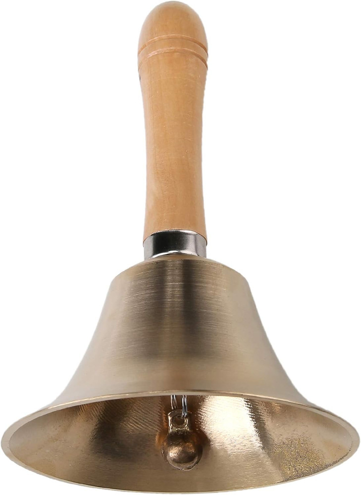 Super Loud Solid Brass Hand Call Bell