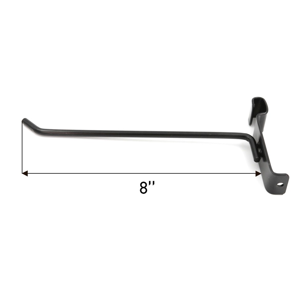 SSWBasics 8 inch Black Peg Hook for Wire Grid - 25 Count