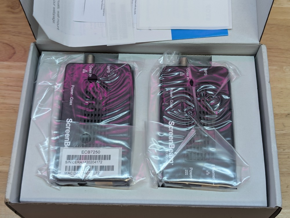 ScreenBeam ECB 7250 Ethernet Network Adapter Set Black