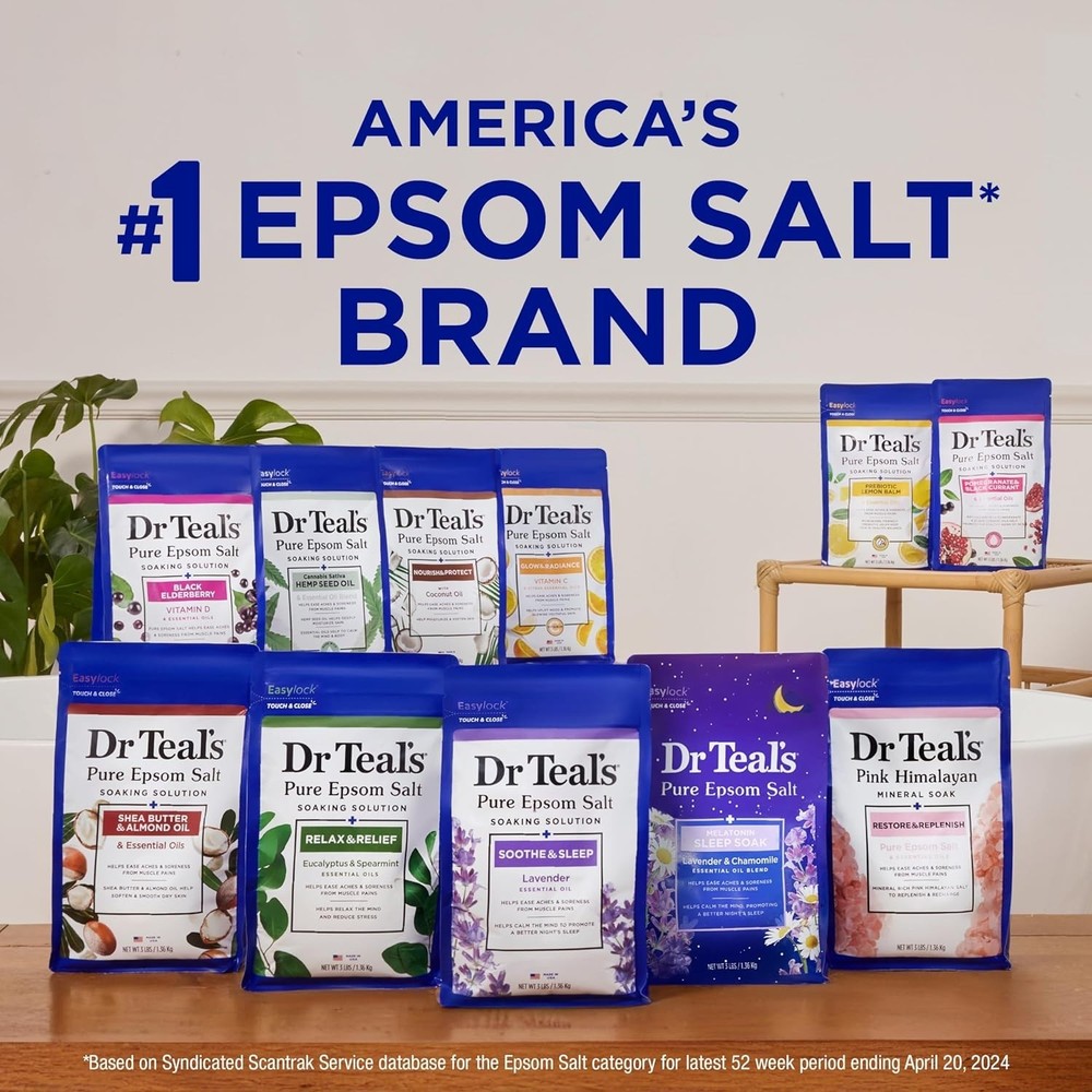 Relaxing Lavender Epsom Salt - 48oz Soaking Solution for Muscle Relief