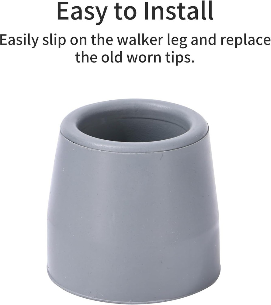 4PCS Walker Tips 1 1/8 '' Heavy Duty Replacement Rubber Tips for Walkers, Commod