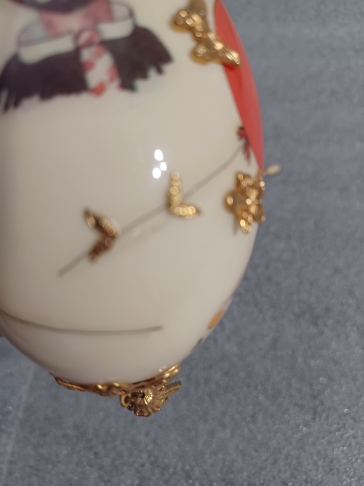 Hand Painted Ceramic Egg Clown Faces with Stand