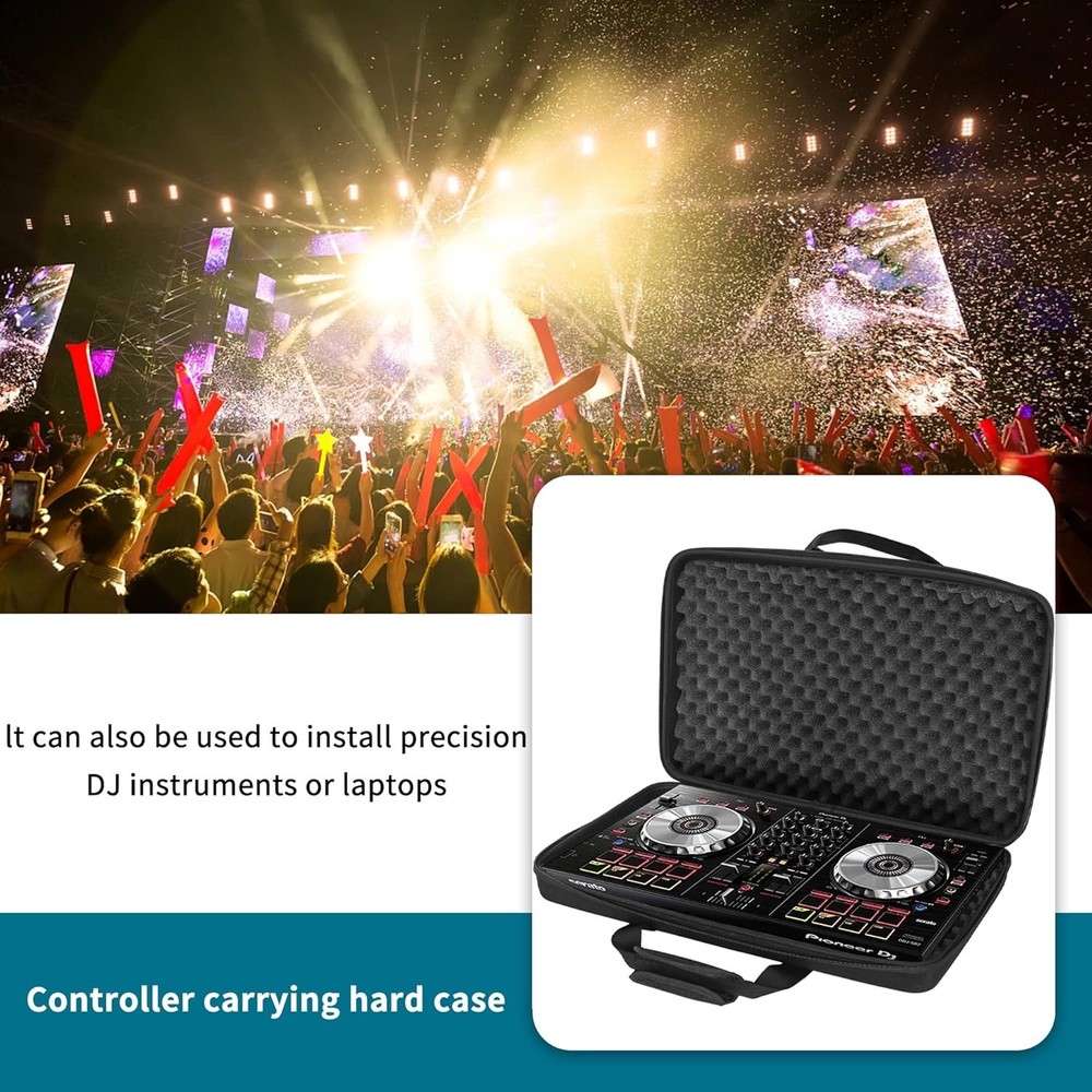 Molded Storage Case for DJ Gear with Protective Interior and External Dimensions
