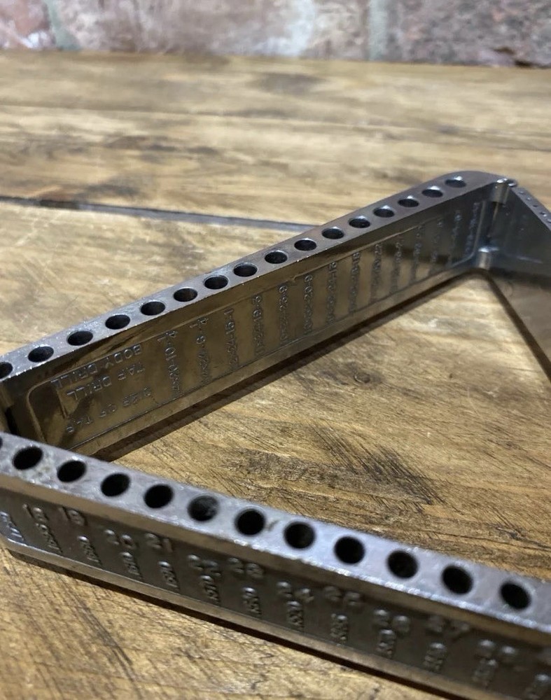 Rare Vintage Acorn Line Triangular Drill Index