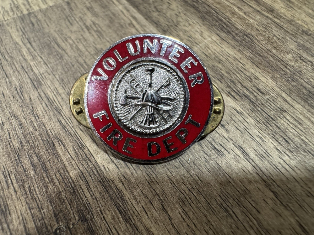 Volunteer FIRE DEPT Enamel Pin Badge