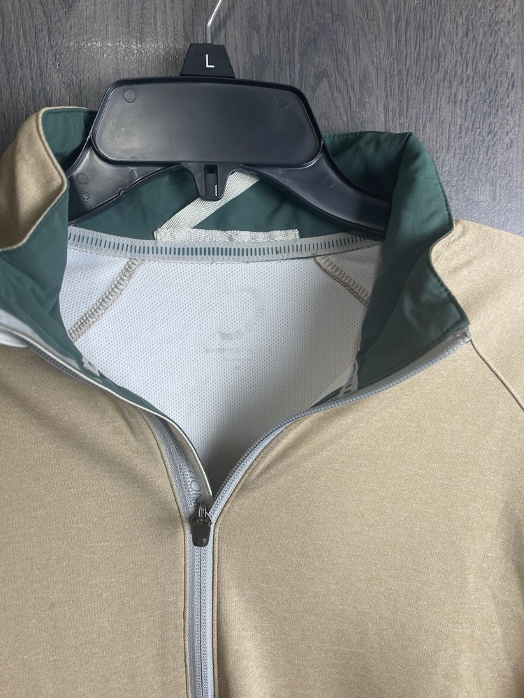 Zero Restriction Tour Series Men’s Large Tan 1/2 Zip Pullover Golf Jacket