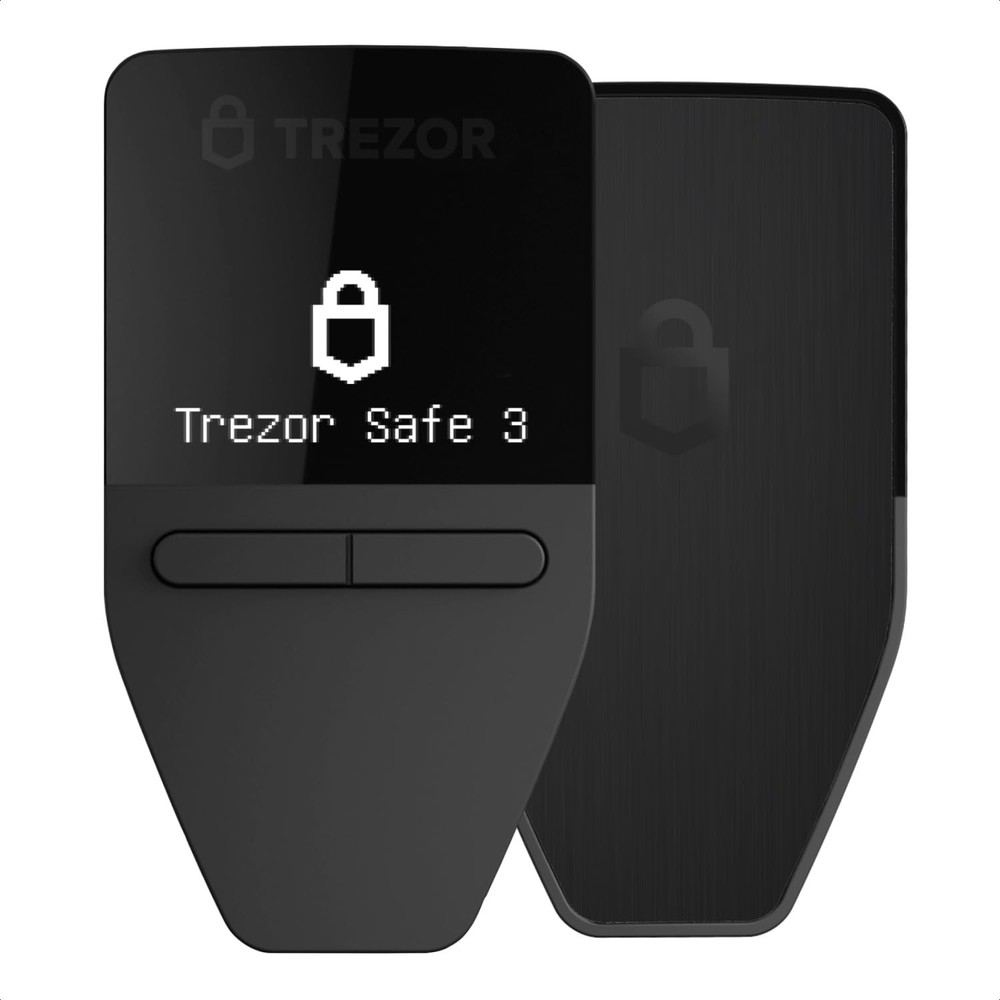 Trezor Safe 3 Crypto Hardware Wallet Cosmic Black Passphrase Secure Element New