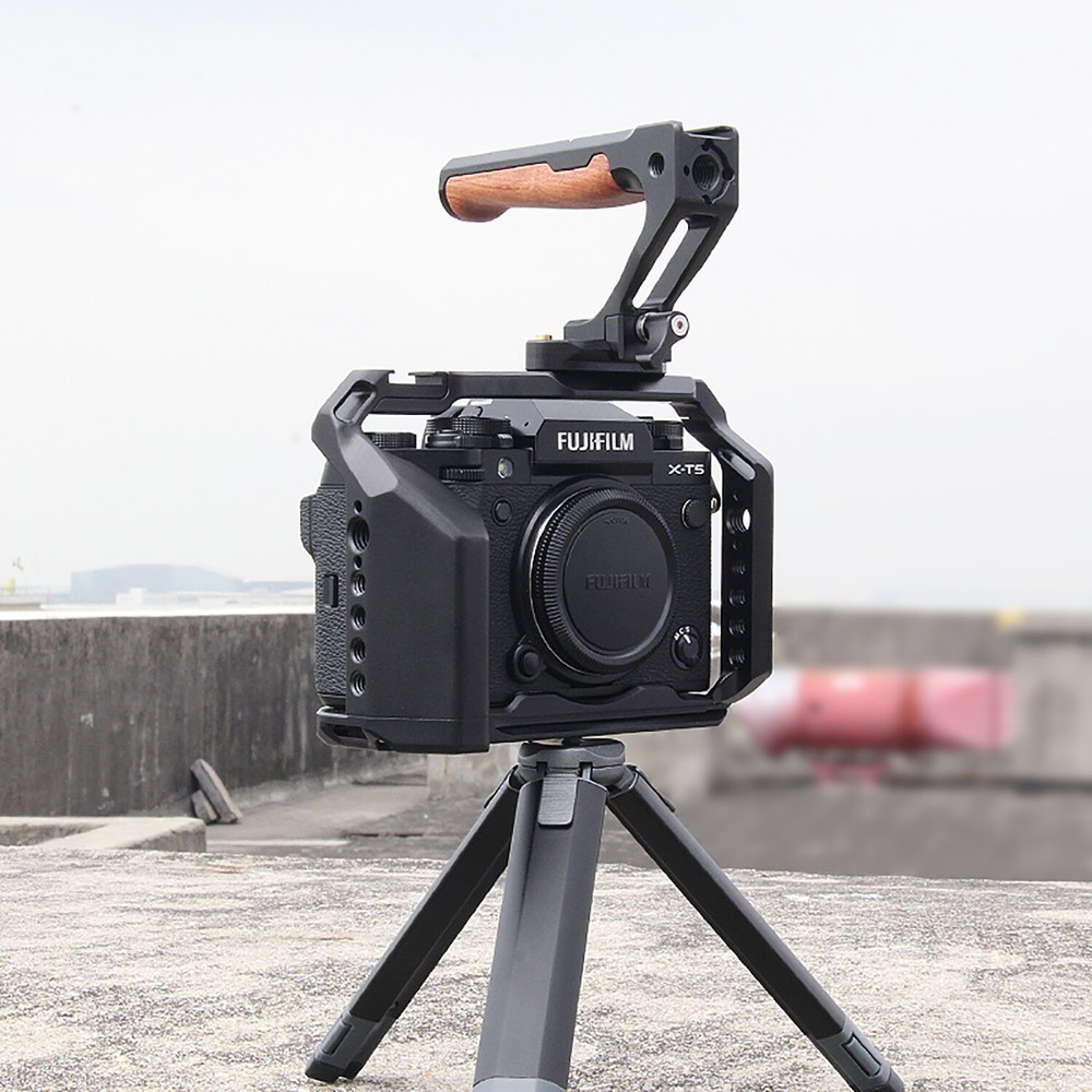 Quick Release Video Rig Cage Case Holder Hand Grip for FUJIFILM XT5 Camera