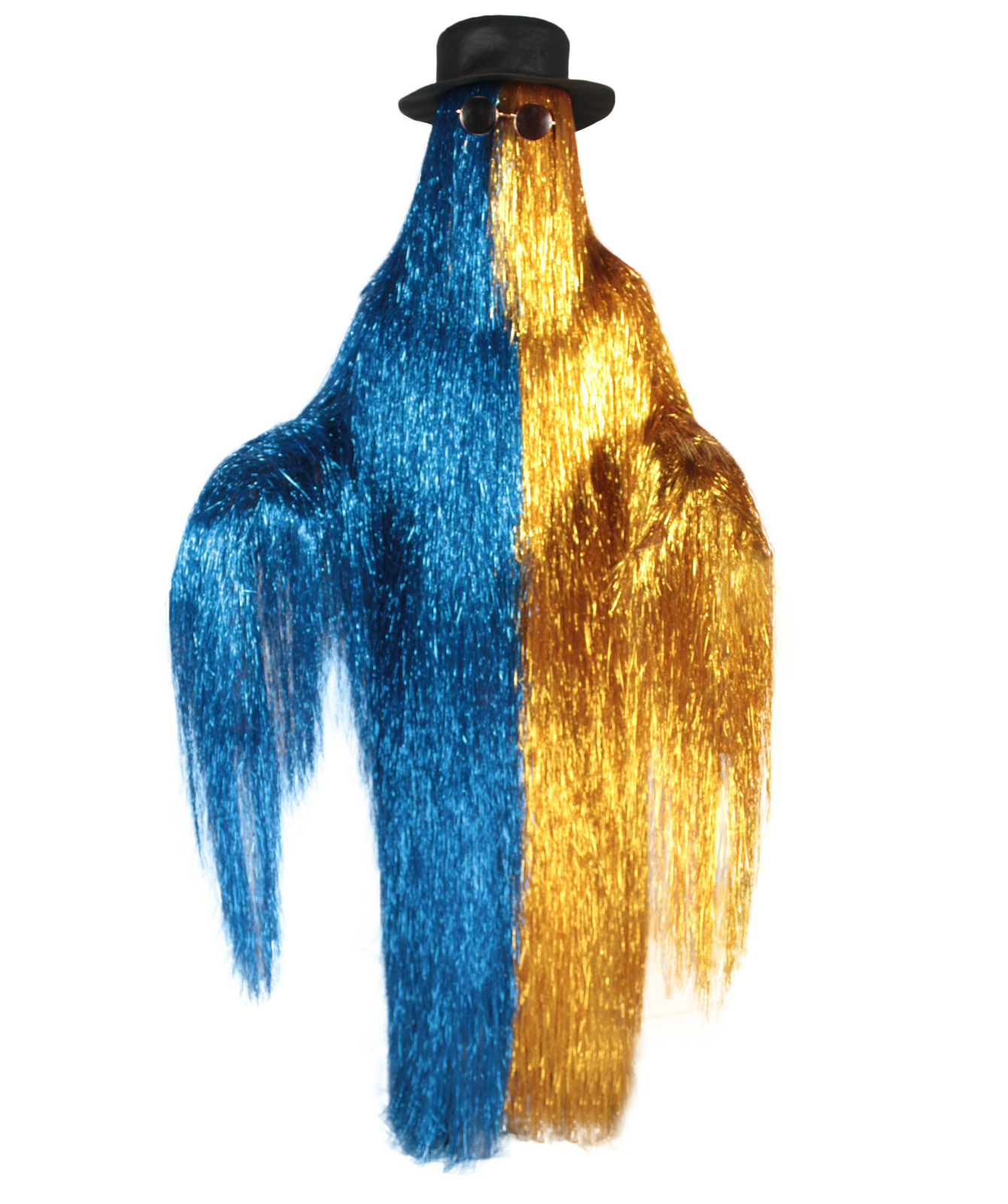 HPO Adult Dapper Creature Playboy Tinsel Costume with Wig for Halloween Cosplay