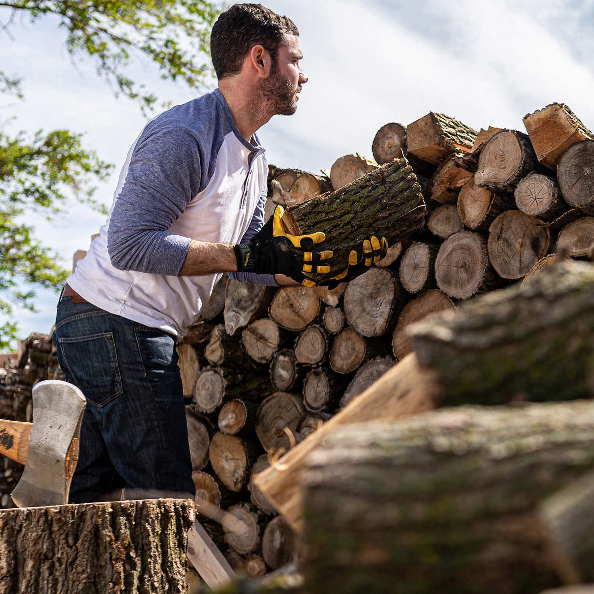 3 Pairs Wells Lamont Men's HydraHyde Leather Work Gloves Select Size M L XL