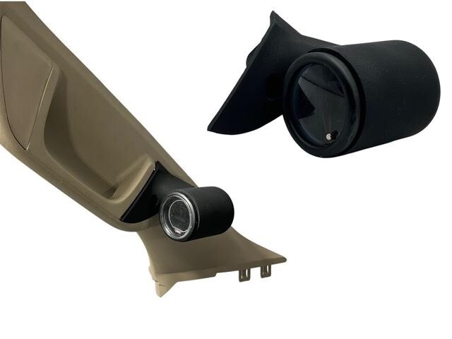 19 22 Dodge Ram Left Side Handle Pillar Single Gauge Pod Black