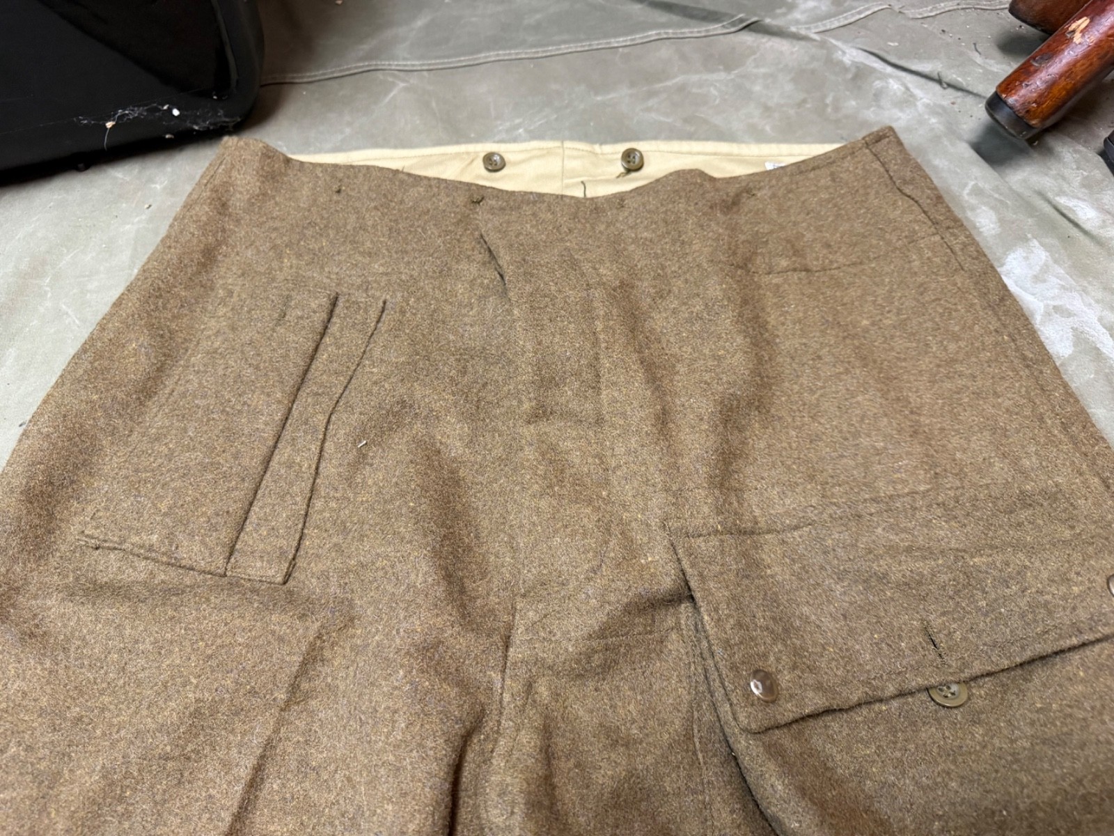 WWII BRITISH ARMY P1937 P37 WOOL BATTLEDRESS FIELD TROUSERS-SIZE 3XLARGE