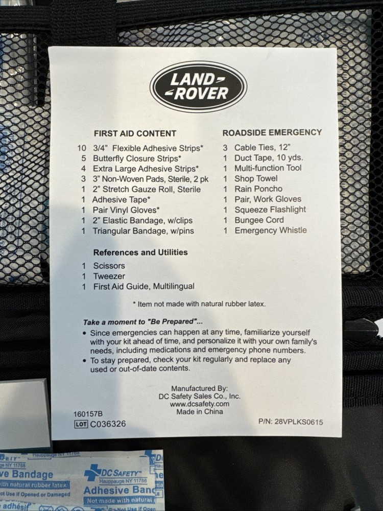 Land Rover First Aid Kit