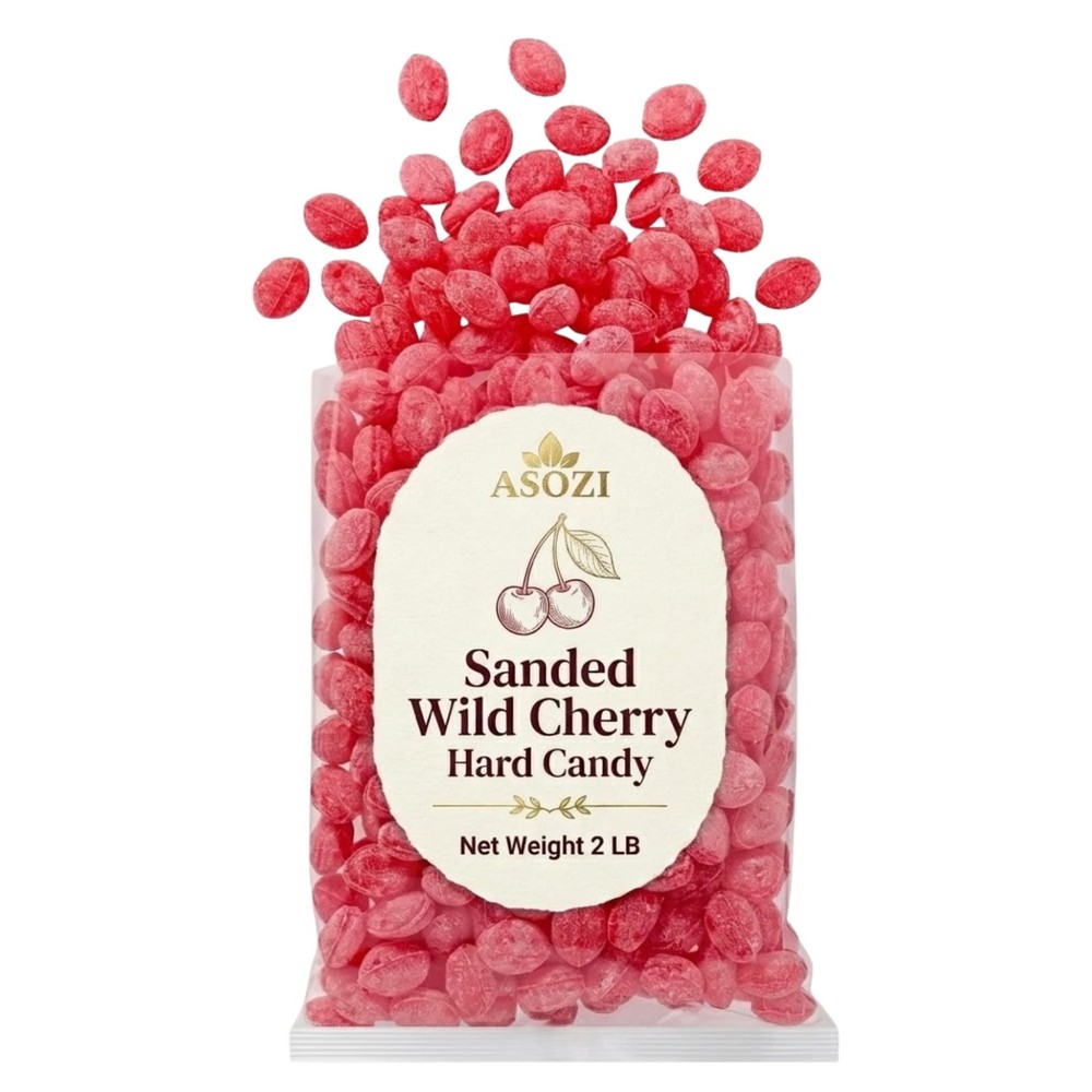 Wild Cherry Drops Hard Candy 2lb- Bulk Pack Old Fashioned Hard Candy - Cherry...