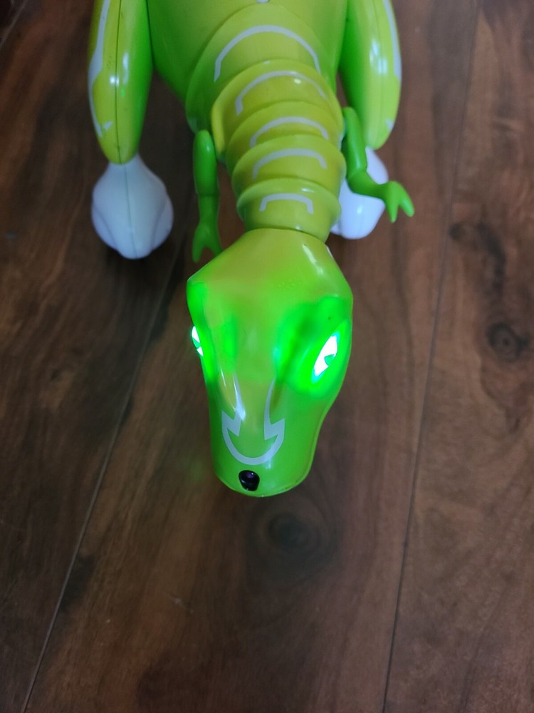 Zoomer Interactive T-REX Remote Controlled Robotic Dinosaur T-Rex Green/White.
